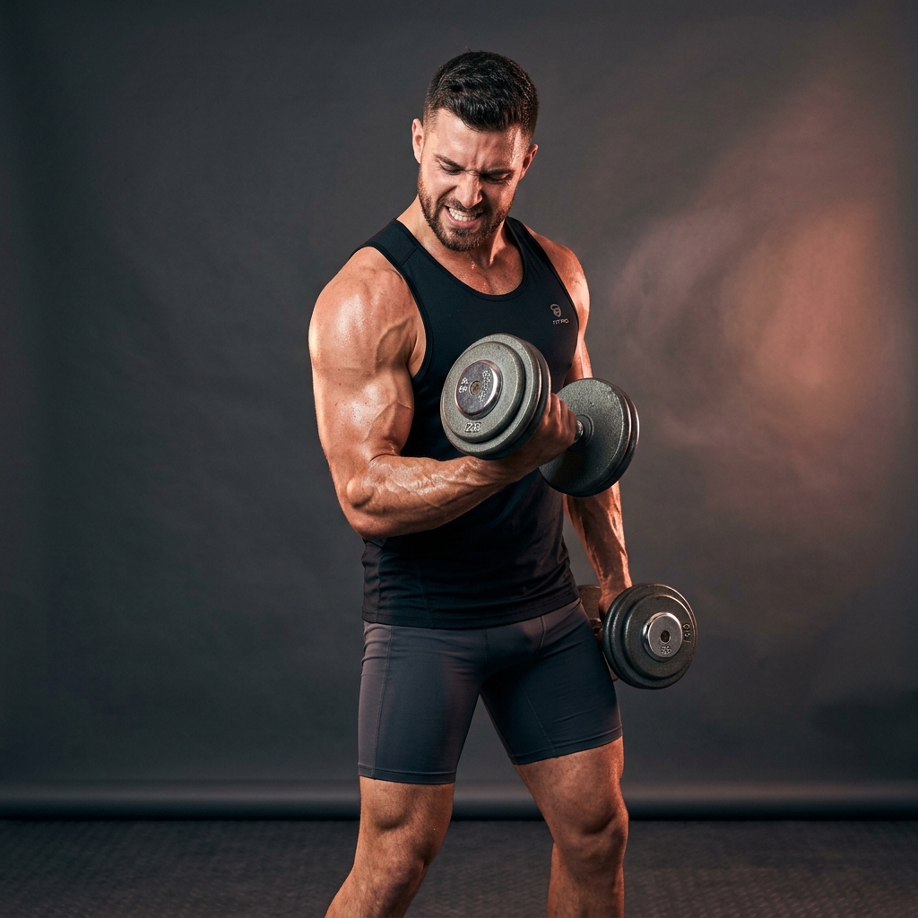 Strength and conditioning weight curls training