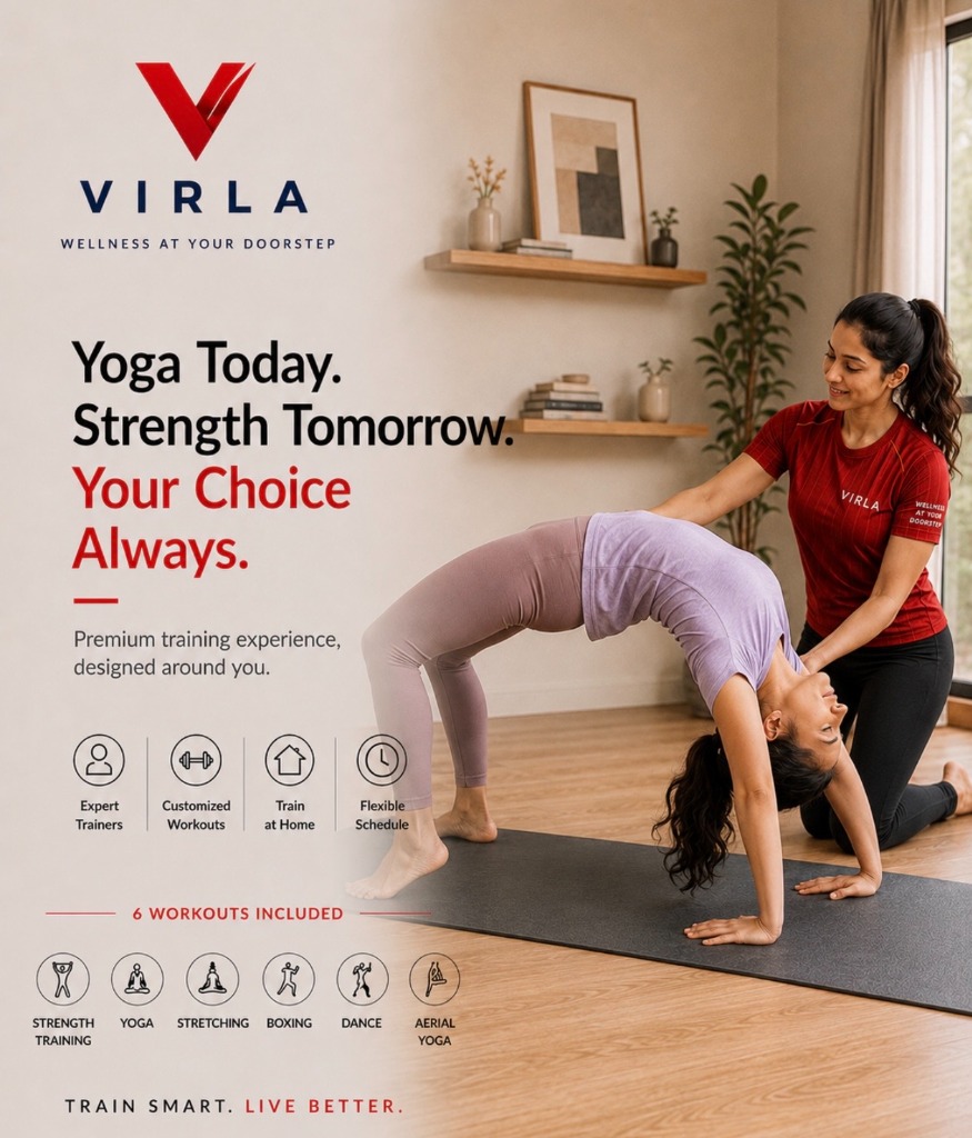Yoga bridge pose and mobility session